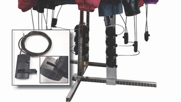 Coat rack with pop out tags new